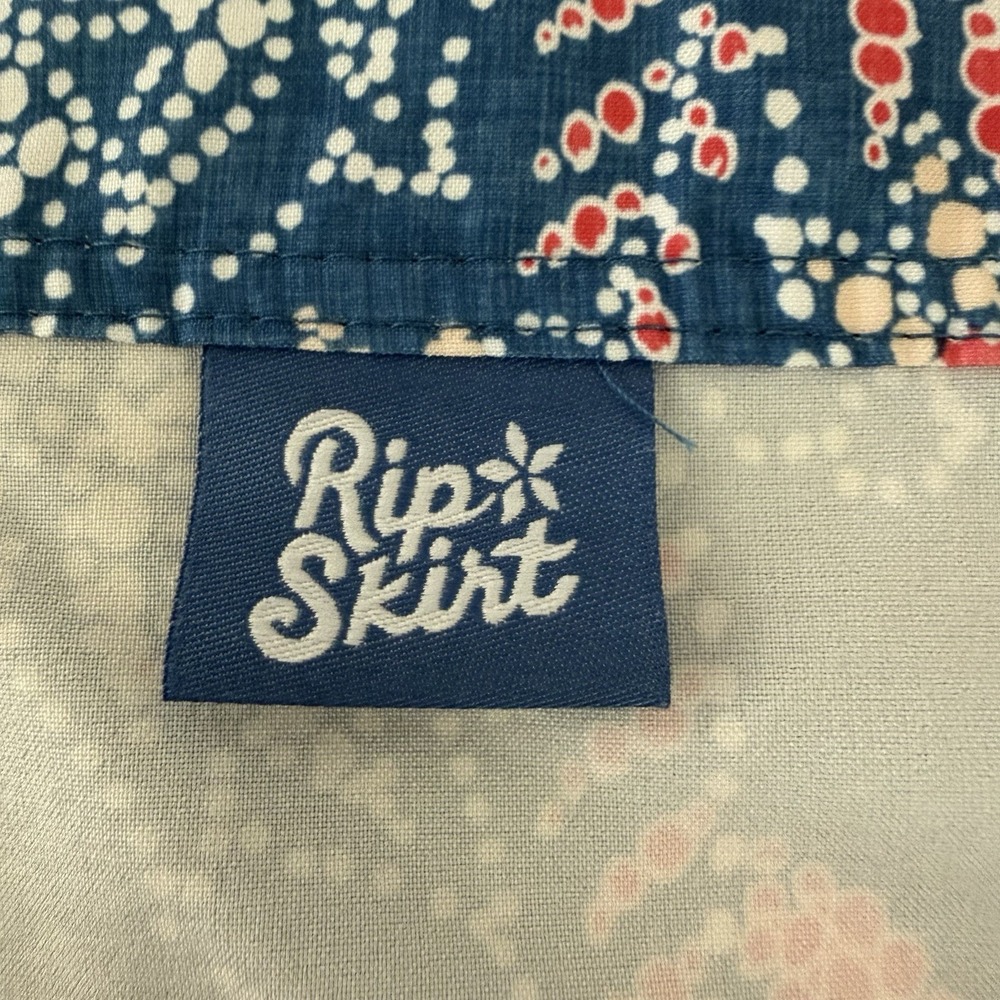 RipSkirt Skirt Womens Large Blue Floral Wrap Beach Resort Hawaiian Summer Preppy - Picture 5 of 7